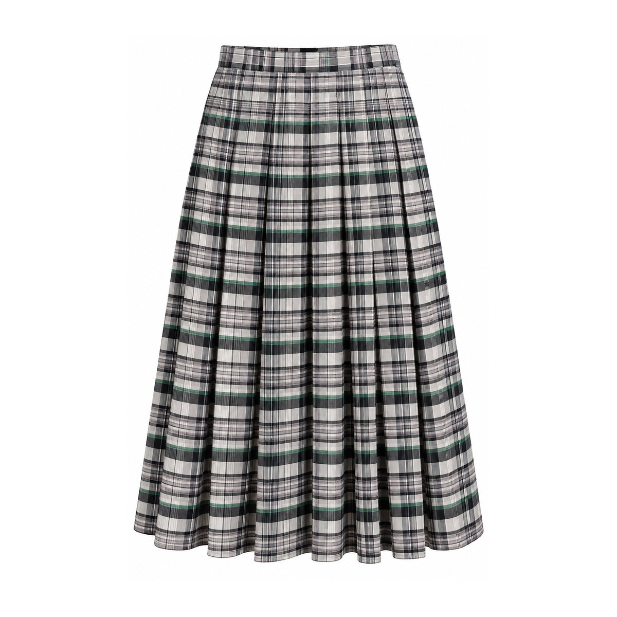 Pleaded Plaid Skirt