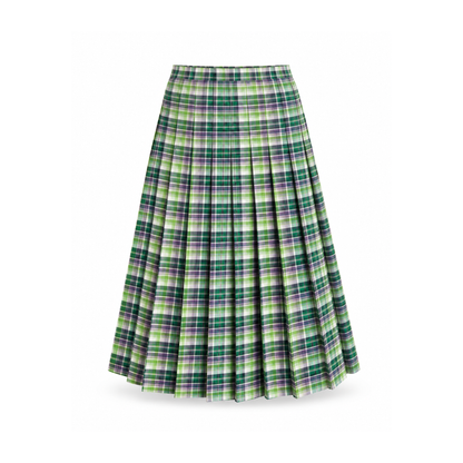 Pleaded Plaid Skirt