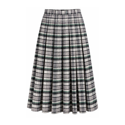 Pleaded Plaid Skirt